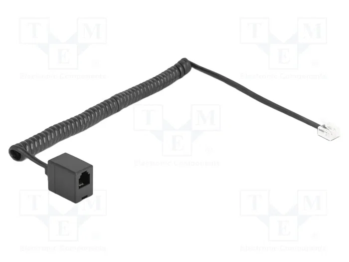 DELOCK Câble téléphonique spiral RJ11 noir 2m DELOCK Câble téléphonique spiral RJ11 noir 2m