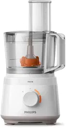 Philips HR7320/00 - Robot de cuisine multifonction Daily Compact - 700 W - Bol 2.1 L - 19 fonctions - Tranche, Râpe, Fouet - Blanc