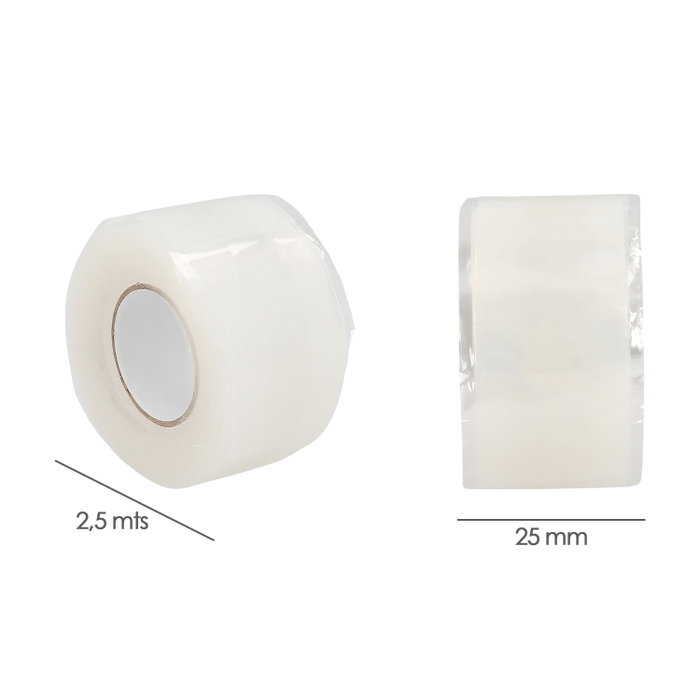 WOLFPACK LINEA PROFESIONAL Cinta Reparacion Autosoldante Transparente 25 mm 2,5 m WOLFPACK LINEA PROFESIONAL Cinta Reparacion Autosoldante Transparente 25 mm 2,5 m