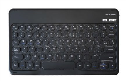 Elbe TE-102-BT - Clavier Bluetooth Slim Ultra Fin Noir Sans Fil Compatible PC, Ordinateur Portable, Smartphone, Tablette et Smart TV