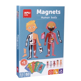 APLI KIDS Jeu magnétique éducatif El Cuerpo Humano 18531 pour apprendre les parties du corps humain - 63 aimants - Jeu en espagnol pour enfants +5 ans