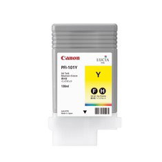 Canon 0886B001 Cartouche d'encre PFI-101Y Jaune Original 130ml pour iPF5000 iPF5100 iPF6000 iPF6100 iPF6200