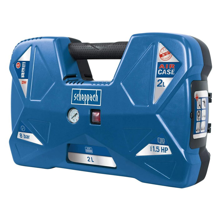 Scheppach AIR CASE Compresseur d'air portatif 1100 W 2 L 8 bars