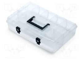 KISTENBERG Conteneur de rangement NUN transparent avec partitions