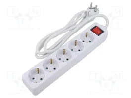 GEMBIRD SPG4-C-6 Parafoudre avec 5 prises, blanc