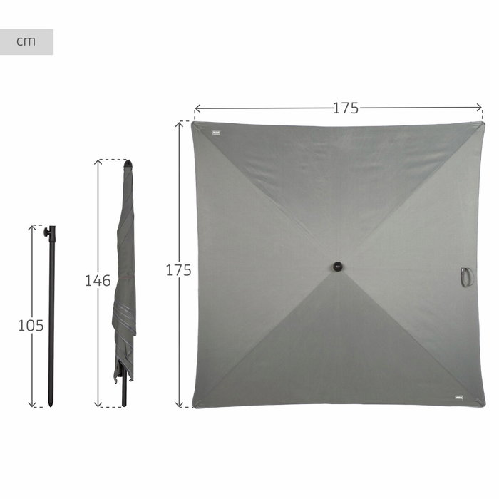 Parapluie Aktive Gris 175 x 240 x 175 cm