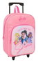 Safta - Sac à dos à roulettes Barbie 32x42x14cm - Pour enfant à partir de 3 ans - Grand modèle avec poignée télescopique et compartiments