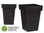 Ibergarden Pot Carré Anthracite avec Réservoir d'Eau 30 cm Plastique 23,5 L (Set de 6)