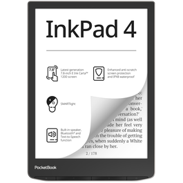 PocketBook InkPad 4 eBook Reader PB743G-U-WW-B Argent/Noir