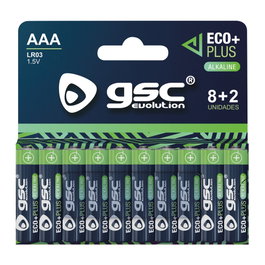GSC Evolution EcoPlus Pila Alcalina LR03 (AAA) Pack 8+2ud