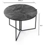 YAPRAK Table à manger ronde pliable anthracite pour 4 personnes - 100 x 100 x 72 cm - Pieds métalliques, plateau en panneau de particules mélaminé - Design moderne et industriel