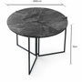BigBuy Home Table de salle à manger YAPRAK ronde anthracite