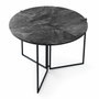 BigBuy Home Table de salle à manger YAPRAK ronde anthracite