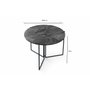 BigBuy Home Table de salle à manger YAPRAK ronde anthracite