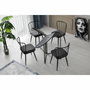 BigBuy Home Table de salle à manger YAPRAK ronde anthracite