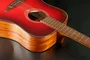 LAG Guitare Acoustique Dreadnought Édition Limitée Red Burst