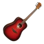 LAG Guitare Acoustique Dreadnought Édition Limitée Red Burst