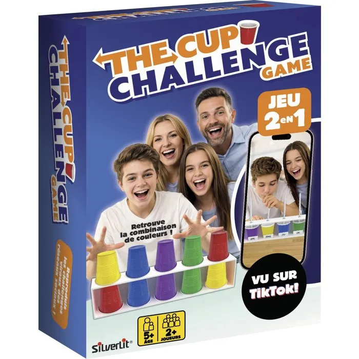 Silverlit The Cup Challenge - Jeu de société d'ambiance de mémoire et de rapidité Silverlit The Cup Challenge - Jeu de société d'ambiance de mémoire et de rapidité