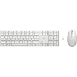 HP - Ensemble Clavier Souris sans fil 650 - AZERTY Blanc - Clavier et souris ergonomiques pour productivité et confort