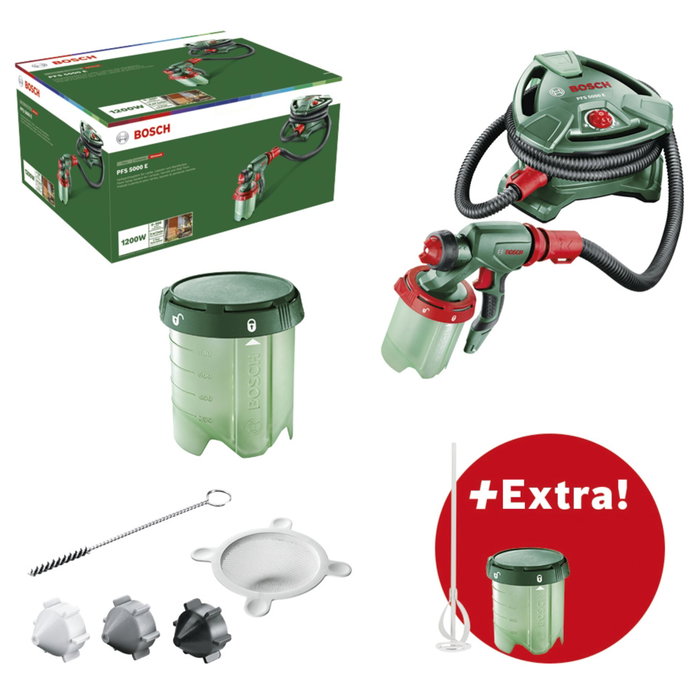 Bosch PFS 5000 E - Pistolet à peinture 1200 W avec malaxeur