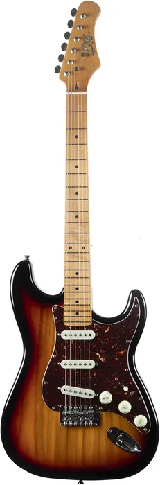 EKO Guitare Électrique Starter ST401 Type Strat (Touche Érable) Sunburst
