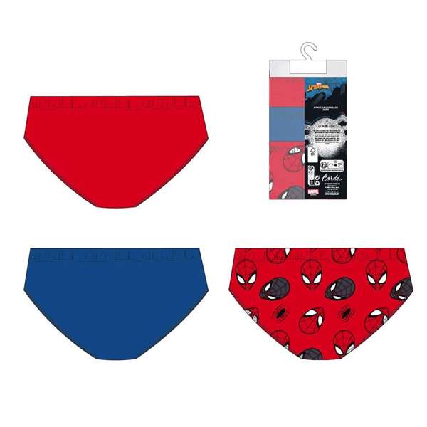 Cerdá Pack de 3 Caleçons Spiderman Single Jersey Taille 2-3 ans