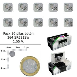 MAXELL Piles Bouton Oxyde d'Argent 364 / SR621SW (Boîte de 10)