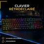 The G-Lab KEYZ RADIUM Clavier gamer mécanique 100% Switch rouge Rainbow
