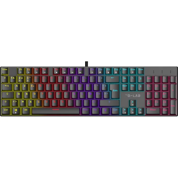 The G-Lab KEYZ RADIUM Clavier gamer mécanique 100% Switch rouge Rainbow The G-Lab KEYZ RADIUM Clavier gamer mécanique 100% Switch rouge Rainbow