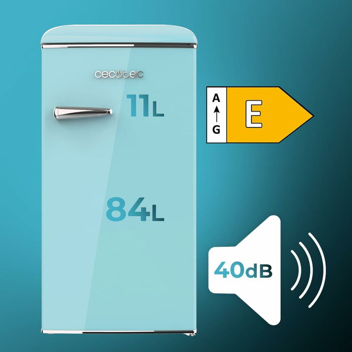 Réfrigérateur Cecotec Bolero CoolMarket TT Origin 95 Blue E 95 L Bleu