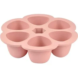 Beaba Multiportions en silicone rose, 6x90 ml