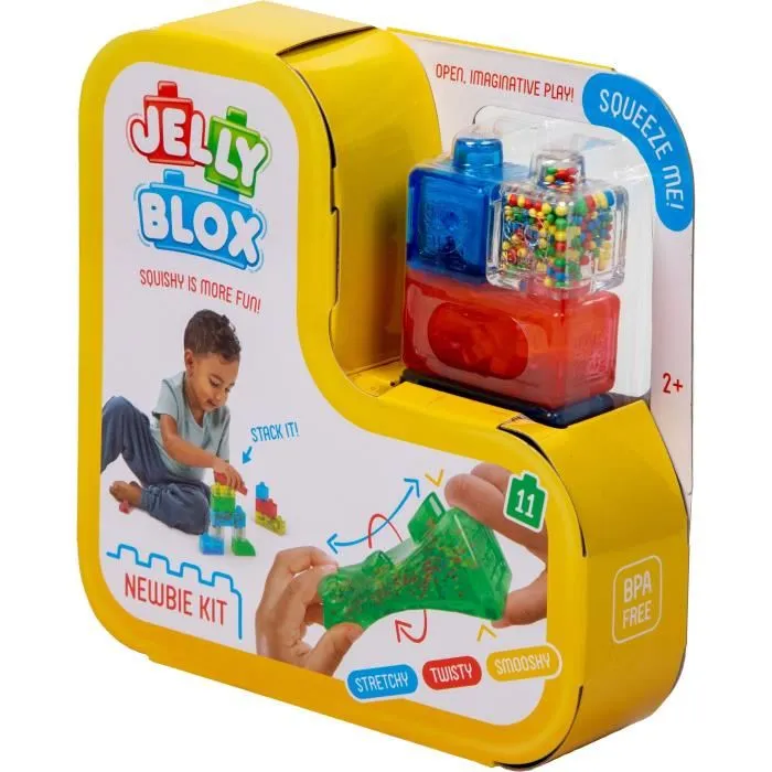 Goliath Jelly Blox Newbie Kit - Jeu de construction 12 pièces, blocs souples et tactiles pour enfants dès 2 ans