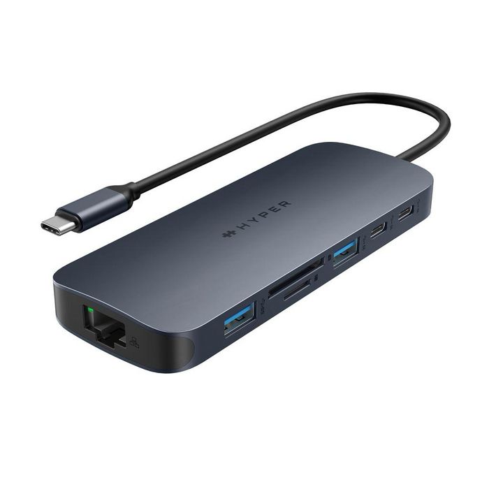 Hyper Hub USB-C Next 11 Ports 10Gbps 140W PD 3.1, 2x HDMI 4K60Hz SD/microSD 312MB/s, RJ45, Audio Hyper Hub USB-C Next 11 Ports 10Gbps 140W PD 3.1, 2x HDMI 4K60Hz SD/microSD 312MB/s, RJ45, Audio