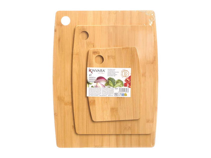 KINVARA Set de 3 planches à découper en bambou