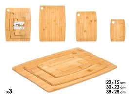 KINVARA Set de 3 planches à découper en bambou