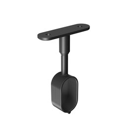 ALK - Support latéral bouché pour tube de penderie 30x15 mm, finition noire, zamak
