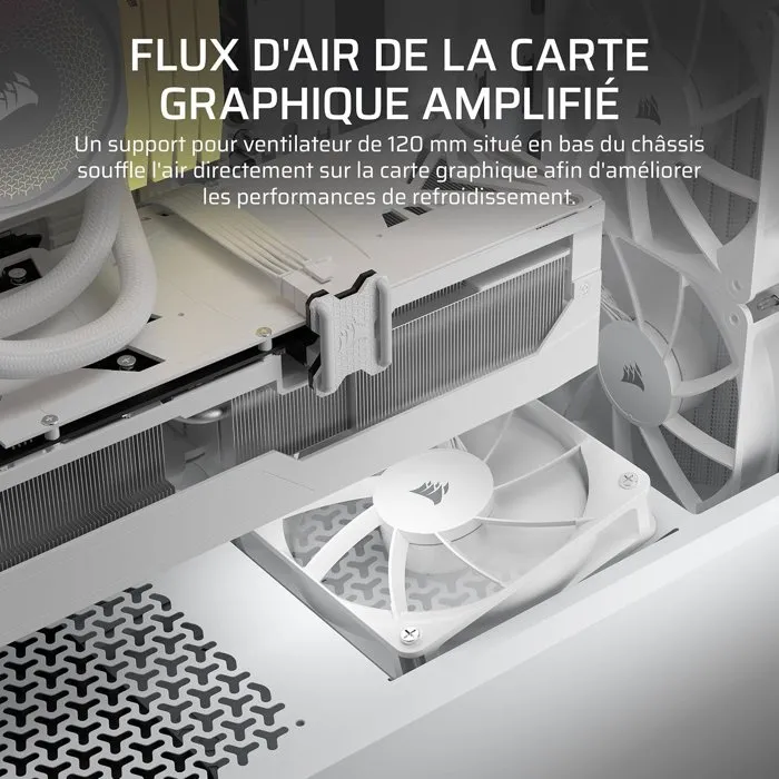 Corsair 3200D RS Boîtier PC Moyen Tour Blanc - 3 Ventilateurs RS120 - Compatible Carte Mère Connexion Inversée - USB Type-C Corsair 3200D RS Boîtier PC Moyen Tour Blanc - 3 Ventilateurs RS120 - Compatible Carte Mère Connexion Inversée - USB Type-C