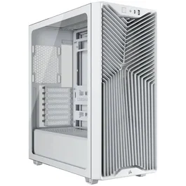 Corsair 3200D RS Boîtier PC Moyen Tour Blanc - 3 Ventilateurs RS120 - Compatible Carte Mère Connexion Inversée - USB Type-C