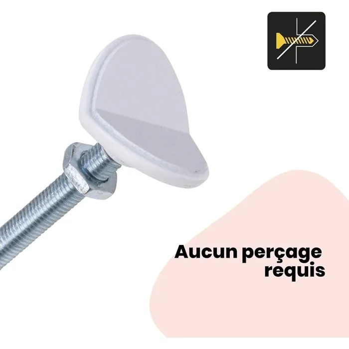 Safety 1st Adaptateur de balustrade pour barrière de sécurité enfant, Lot de 2 - Fixation sur surfaces non planes (balustrade, mur arrondi), Protège les surfaces