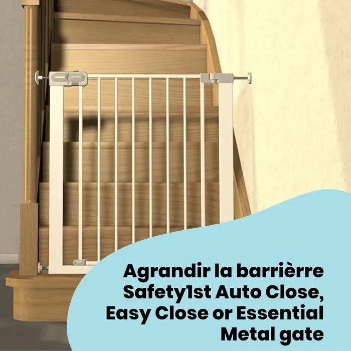 Safety 1st Adaptateur de balustrade pour barrière de sécurité enfant, Lot de 2 - Fixation sur surfaces non planes (balustrade, mur arrondi), Protège les surfaces