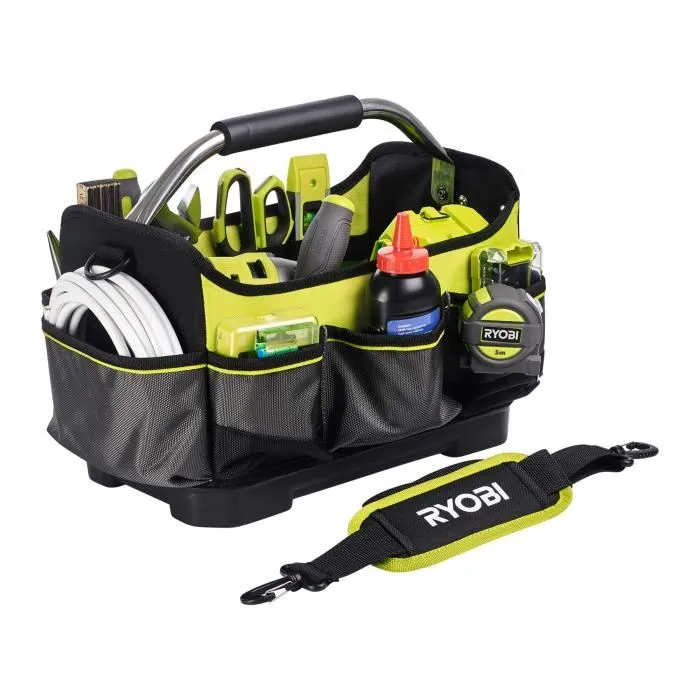 Ryobi Panier Porte-Outils RSSSOT1 25 x 32 x 20 cm pour Rangement et Transport - Poignée et Système de Fixation