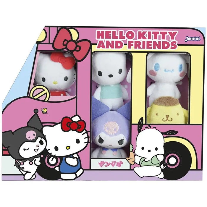 Jemini Coffret de 5 peluches Hello Kitty et ses amis Collection