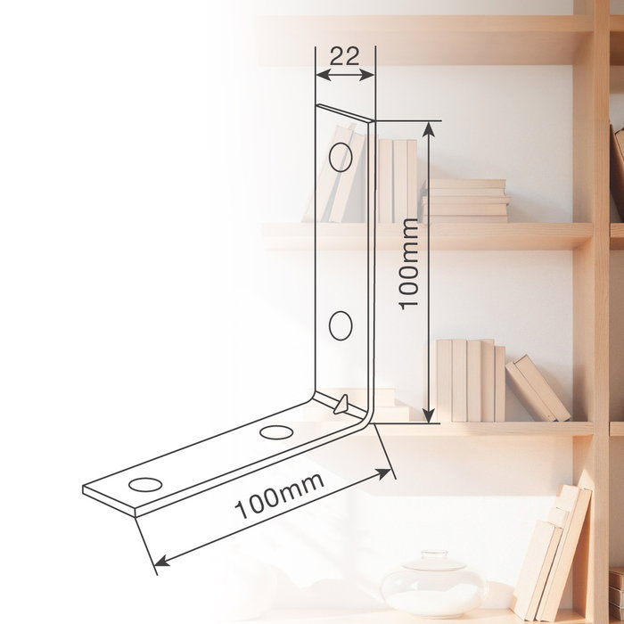 GSC Evolution Équerre de renfort à angle droit 100x100x22mm zincée