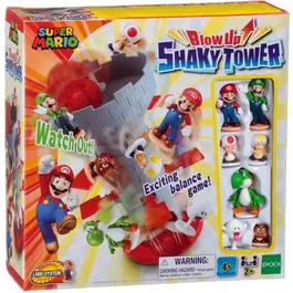 Epoch Jeu de société Super Mario Blow Up! Shaky Tower 7356 - À partir de 4 ans - 2 joueurs+