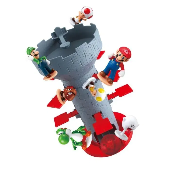 Epoch Jeu de société Super Mario Blow Up! Shaky Tower 7356 - À partir de 4 ans - 2 joueurs+