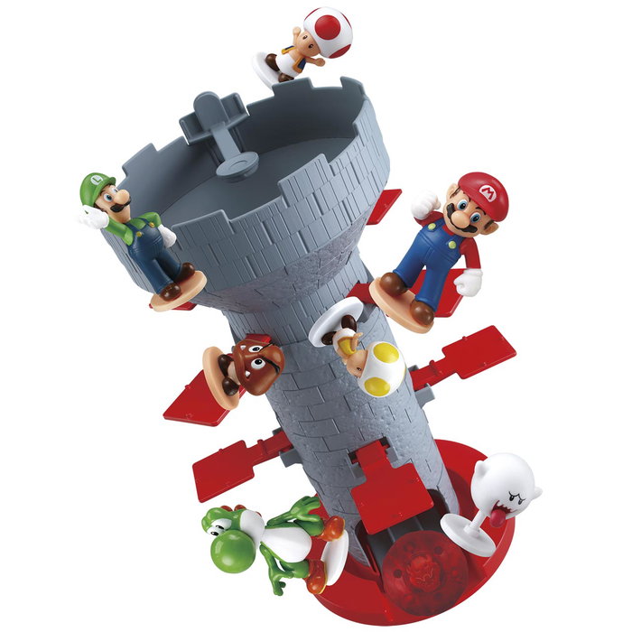 Epoch - Juego Equilibrio Super Mario Blowup! Shaky Tower - Jeu d'équilibre et de construction - Licence Super Mario - À partir de 4 ans - Boîte en espagnol et portugais