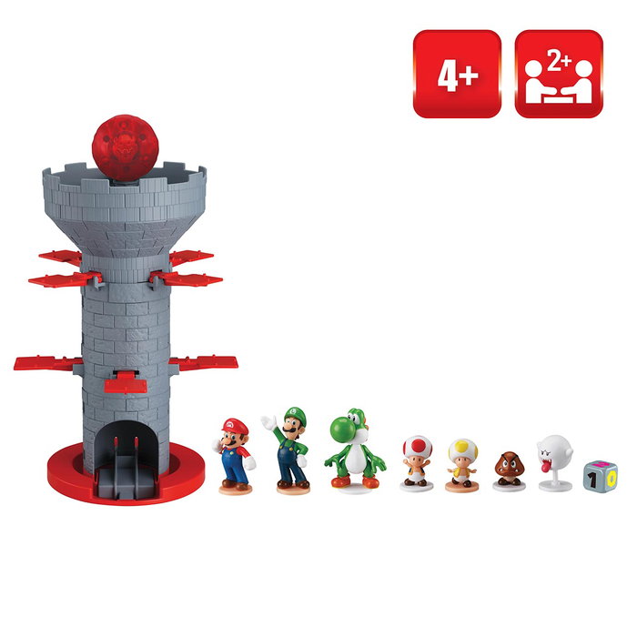 Epoch - Juego Equilibrio Super Mario Blowup! Shaky Tower - Jeu d'équilibre et de construction - Licence Super Mario - À partir de 4 ans - Boîte en espagnol et portugais