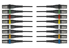 YELLOWCAB Câble 5 mètres 8 XLR femelle vers 8 XLR mâle Yellowcab