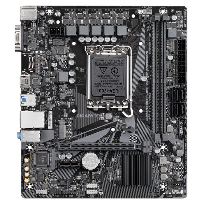 Gigabyte H610M H V3 DDR4 Carte mère Micro ATX Socket LGA1700 Chipset Intel H610 Express