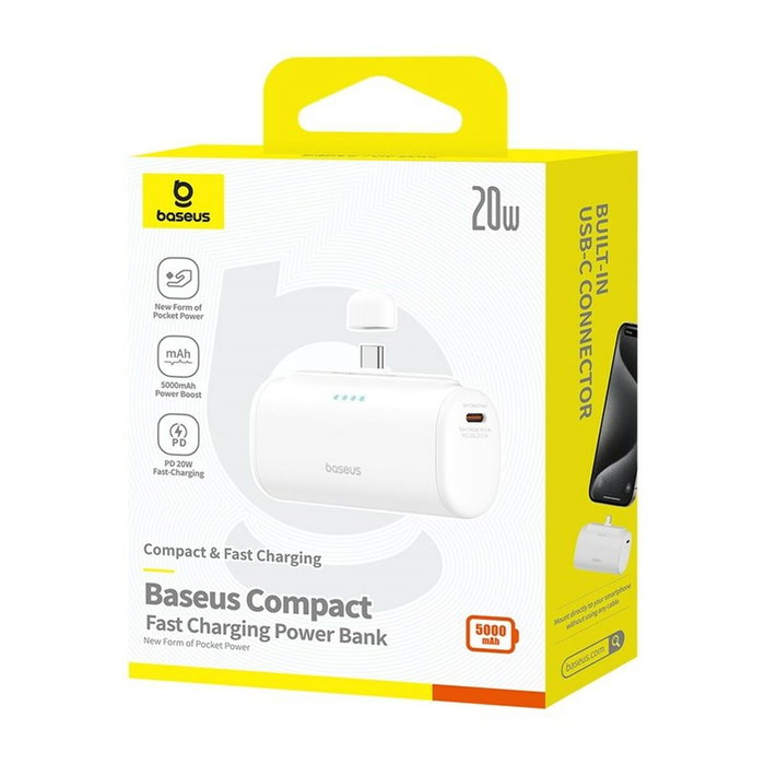Powerbank Baseus P10068306213-00 Blanc 5000 mAh